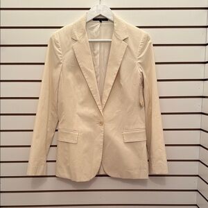 Theory Cream Blazer Classic Tailored Suit Jacket